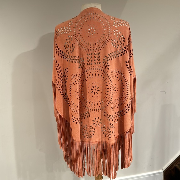 Chicos Gingered Peach Ruana Wrap - Picture 6 of 15